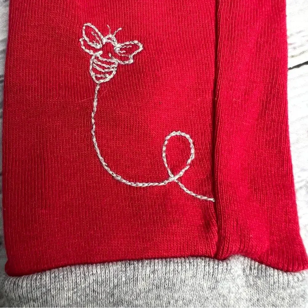 Burts Bees‎ 3-6 Months Christmas Candy Cane Bodysuit Pants Set Organic Cotton